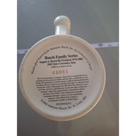 Anheuser-Busch A Legacy of Quality Stein 2005 State Convention 5th of 6 - Picture 6 of 9